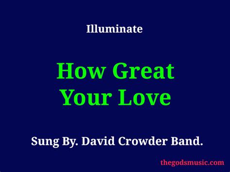 how great is your love lyrics|How Great Is Your Love .